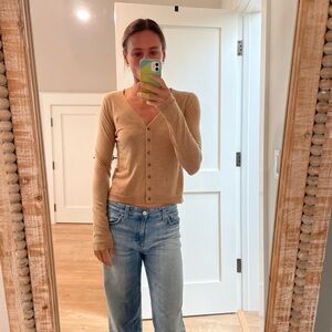 Vince tan cashmere cardigan